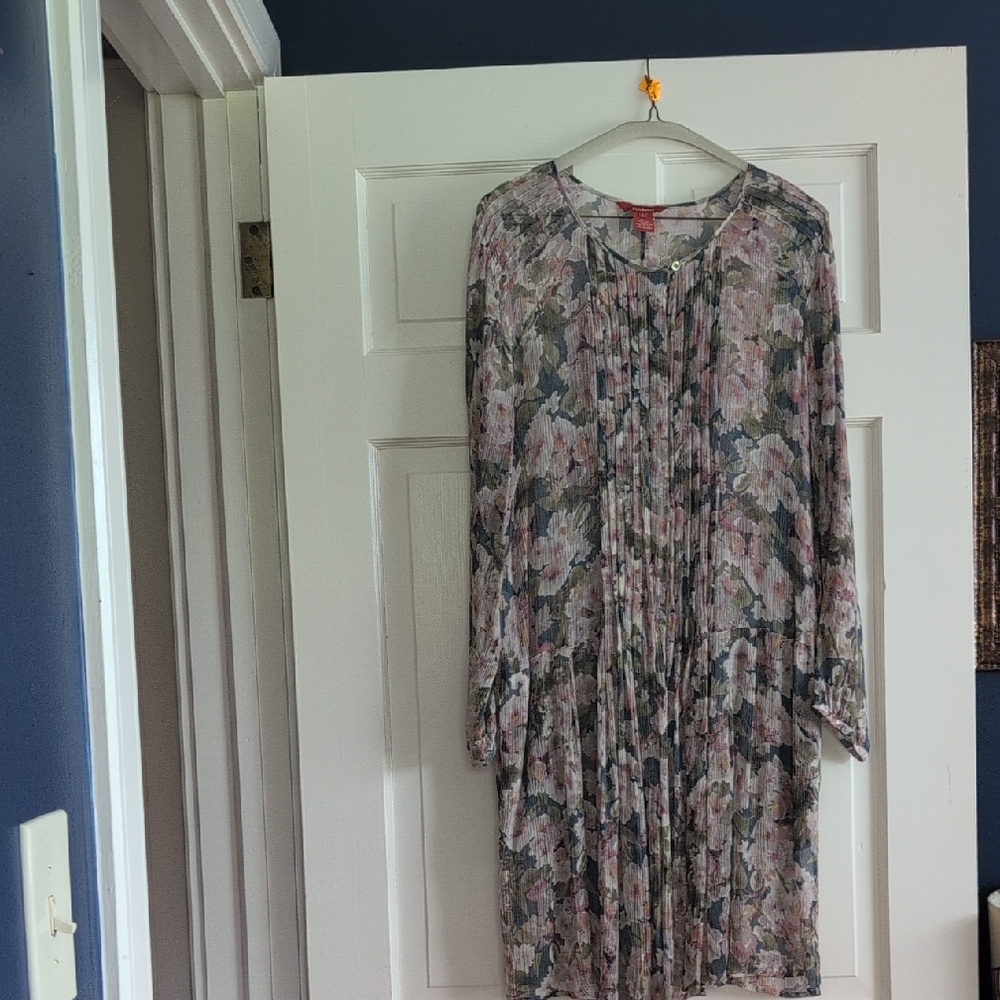 Sundance Multicolor Floral Long Sleeve Dress